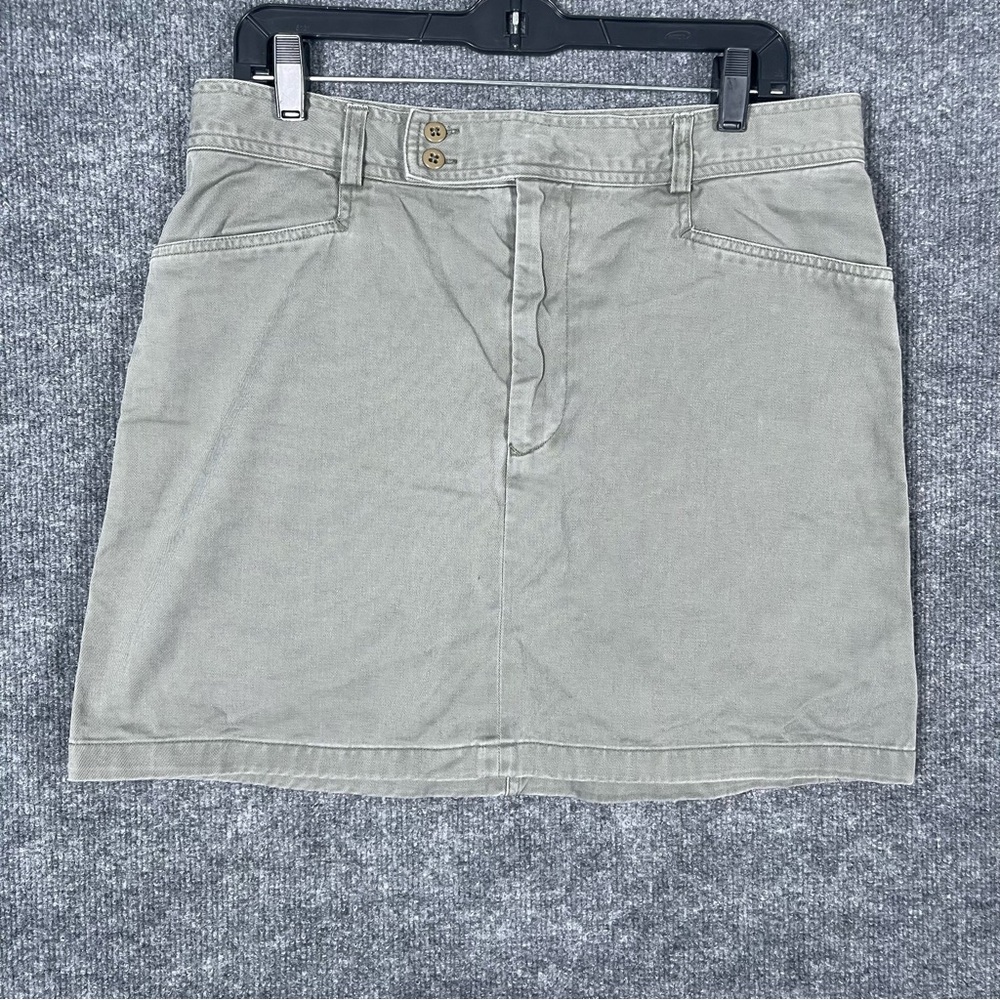 Ralph Lauren Sport Womens 12 Green‎ Mini Cotton Skirt Pockets Granola Casual
